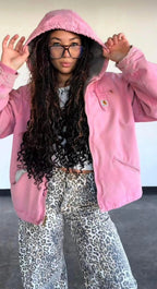 Carhartt Dusty Rose Pink Hooded Active Jackets