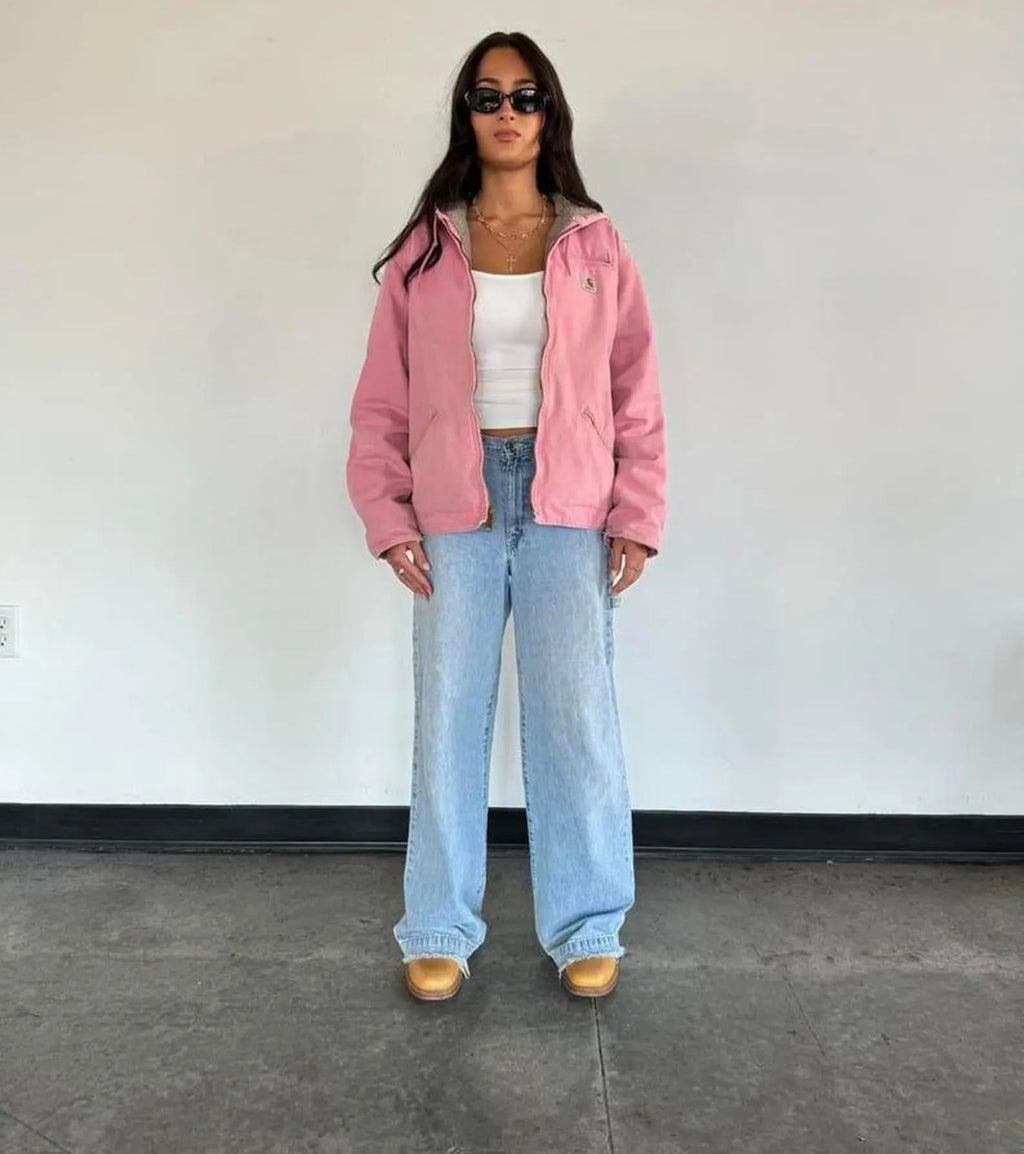 Carhartt Dusty Rose Pink Hooded Active Jackets