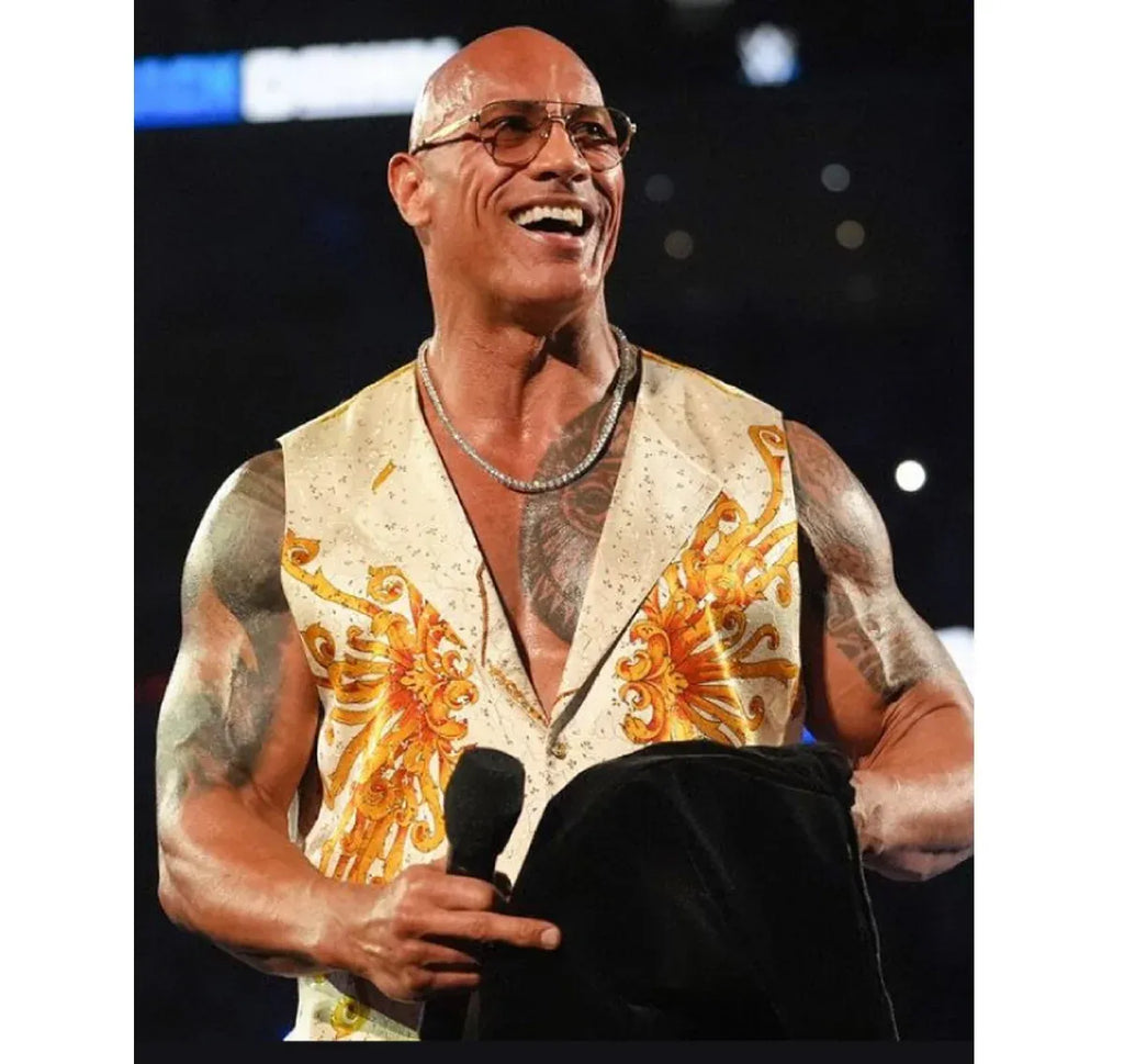 The-Rock-Concert-Smackdown-Versace-White-Vest-For-Sale