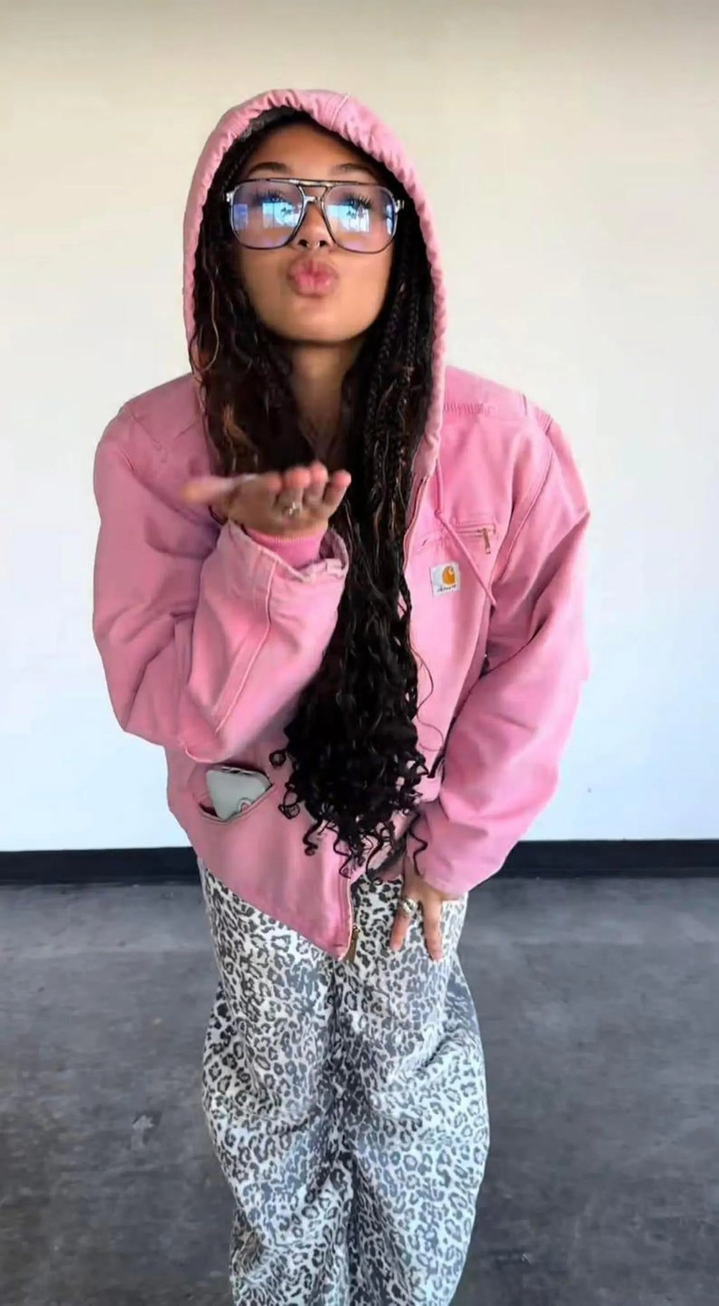 Carhartt Dusty Rose Pink Hooded Active Jackets
