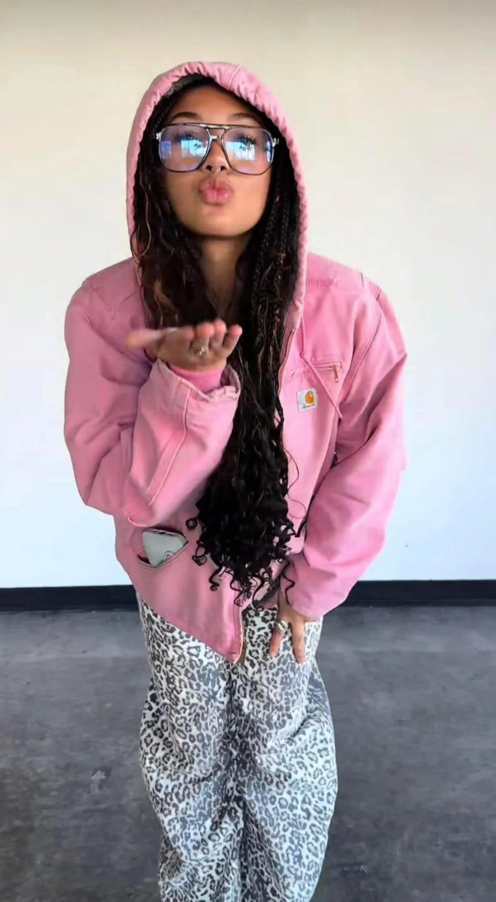 Carhartt Dusty Rose Pink Hooded Active Jackets