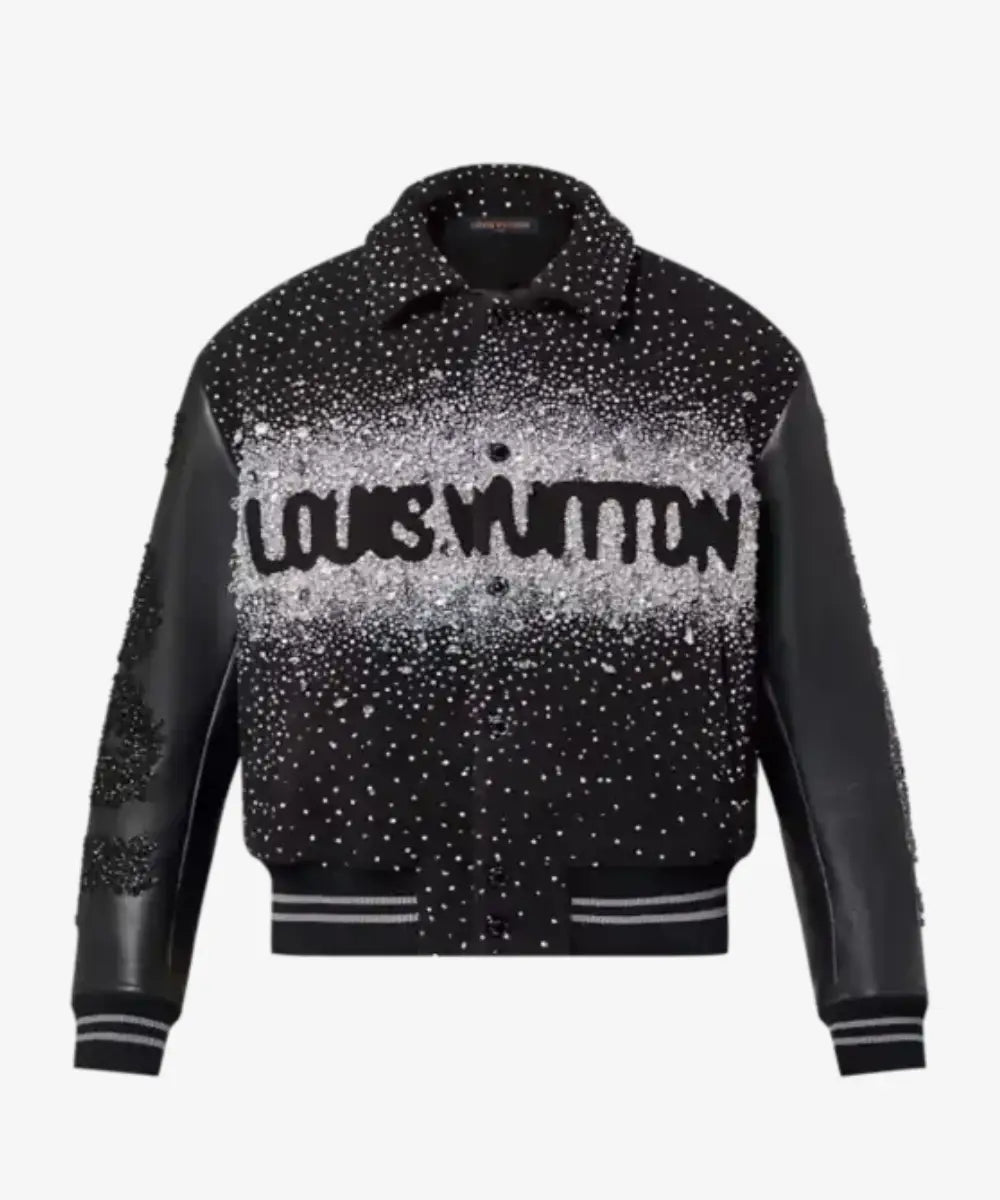 J-hope X Louis Vuitton Black Varsity Jacket