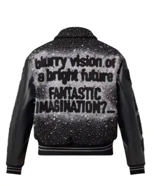 J-hope X Louis Vuitton Black Varsity Jacket