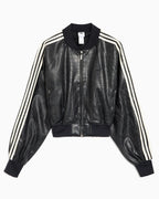 Adidas Black Leather Jacket Women