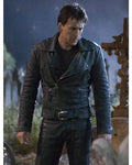 Johnny Blaze Ghost Rider Nicolas Cage Black Motorcycle Jacket