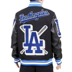 Los Angeles Dodgers Blue and White Letterman Jacket