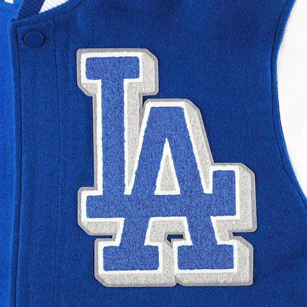 Los Angeles Dodgers Blue and White Letterman Jacket