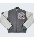 80’s LA Raiders Varsity Gray and Cream Jacket