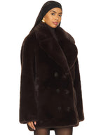 Wainscott Faux Fur Jacket In Brown Lovers And Friends