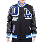 Los Angeles Dodgers Blue and White Letterman Jacket