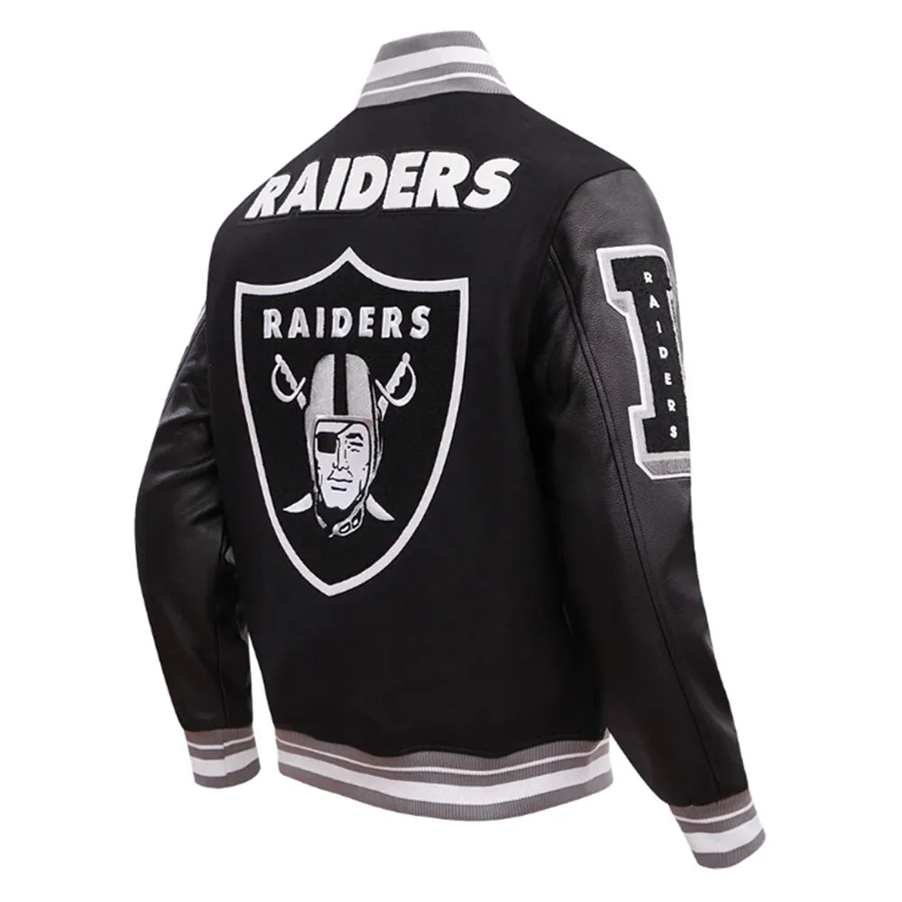 Las Vegas Raiders Mashup Classic Rib Varsity Jacket