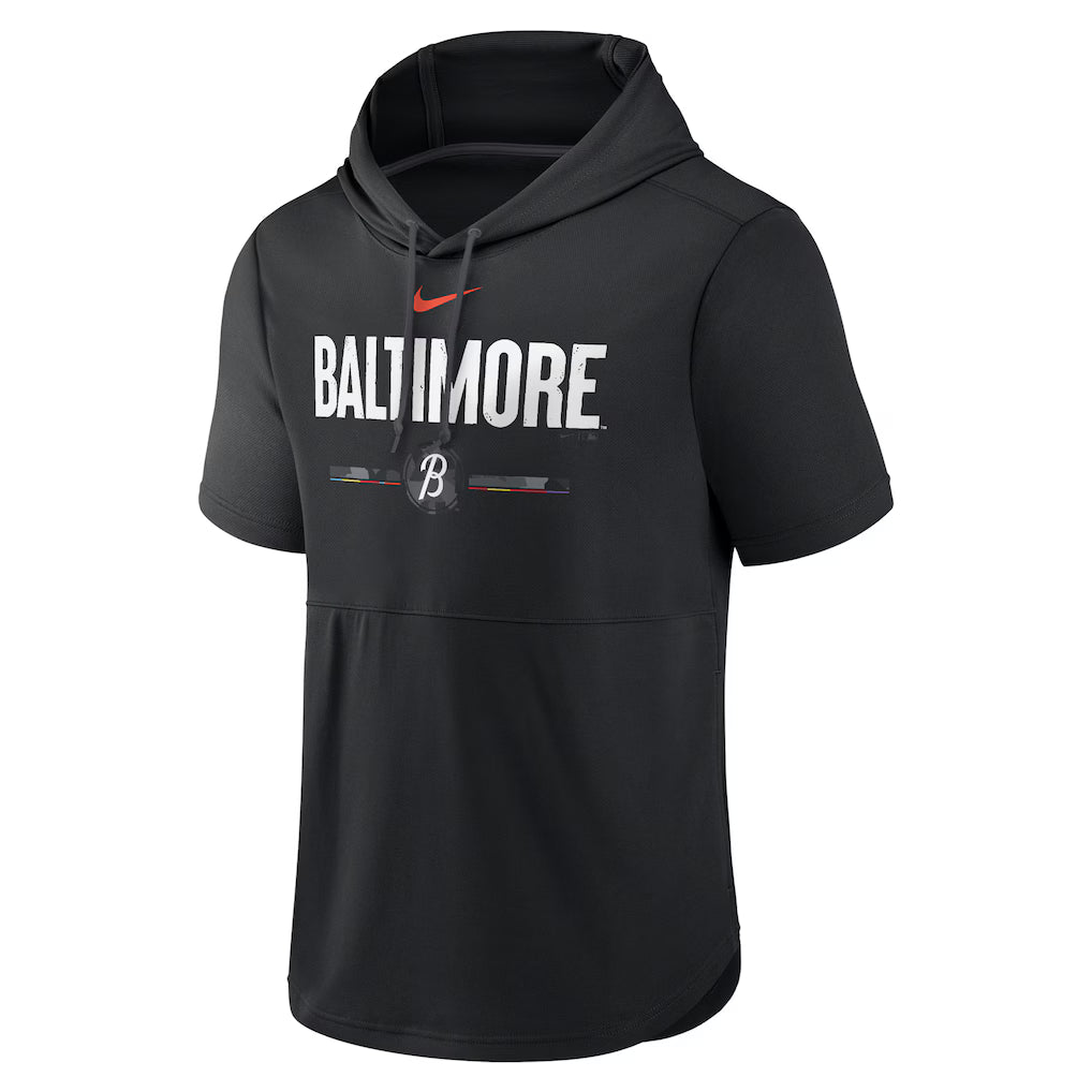 Baltimore Orioles Short Sleeve Hoodie