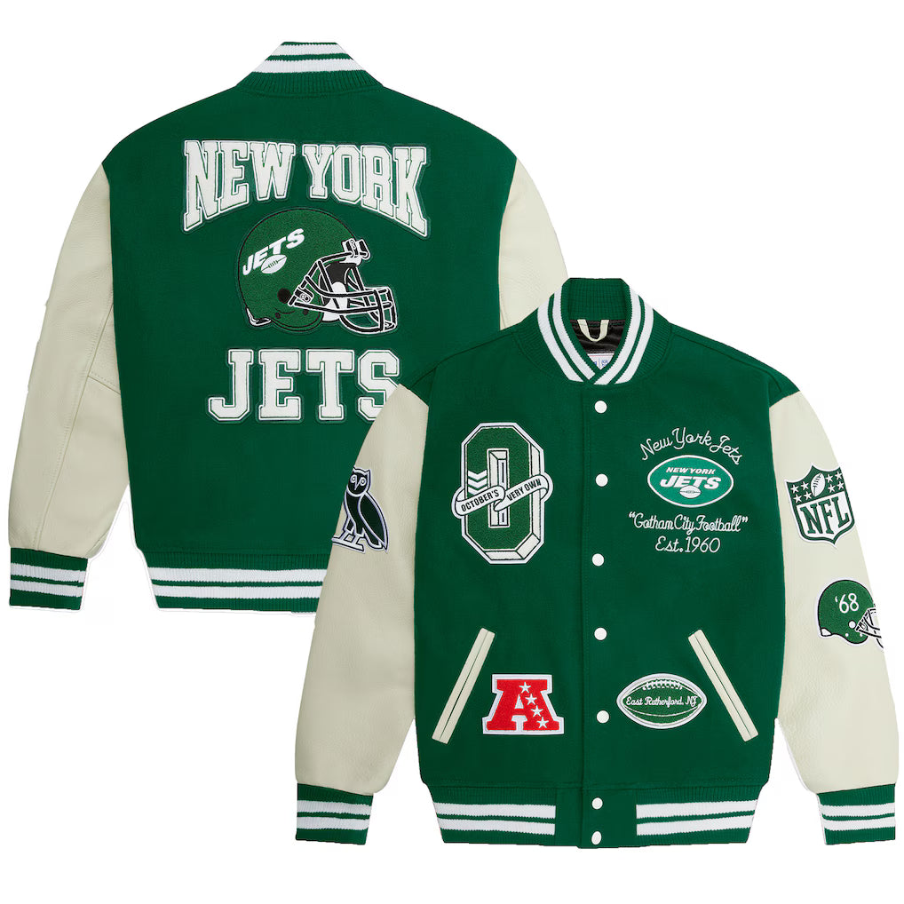 OVO x NFL New York Jets Varsity Jacket