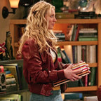 The Big Bang Theory Penny Burgundy Leather Jacket