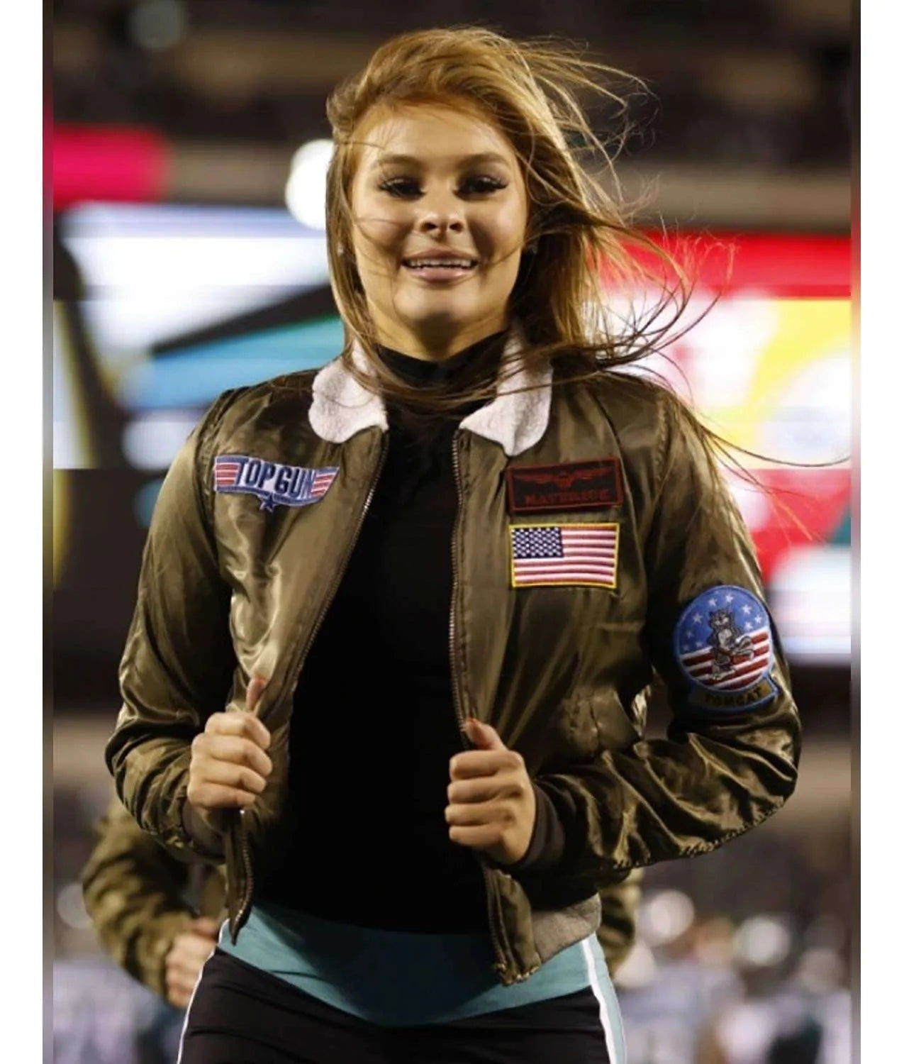 philadelphia-eagles-cheerleaders-top-gun-green-jacket