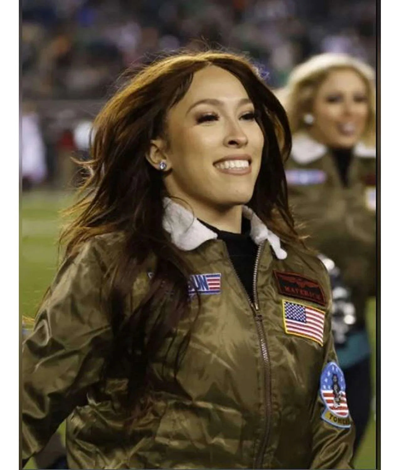 philadelphia-eagles-cheerleaders-top-gun-satin-jacket