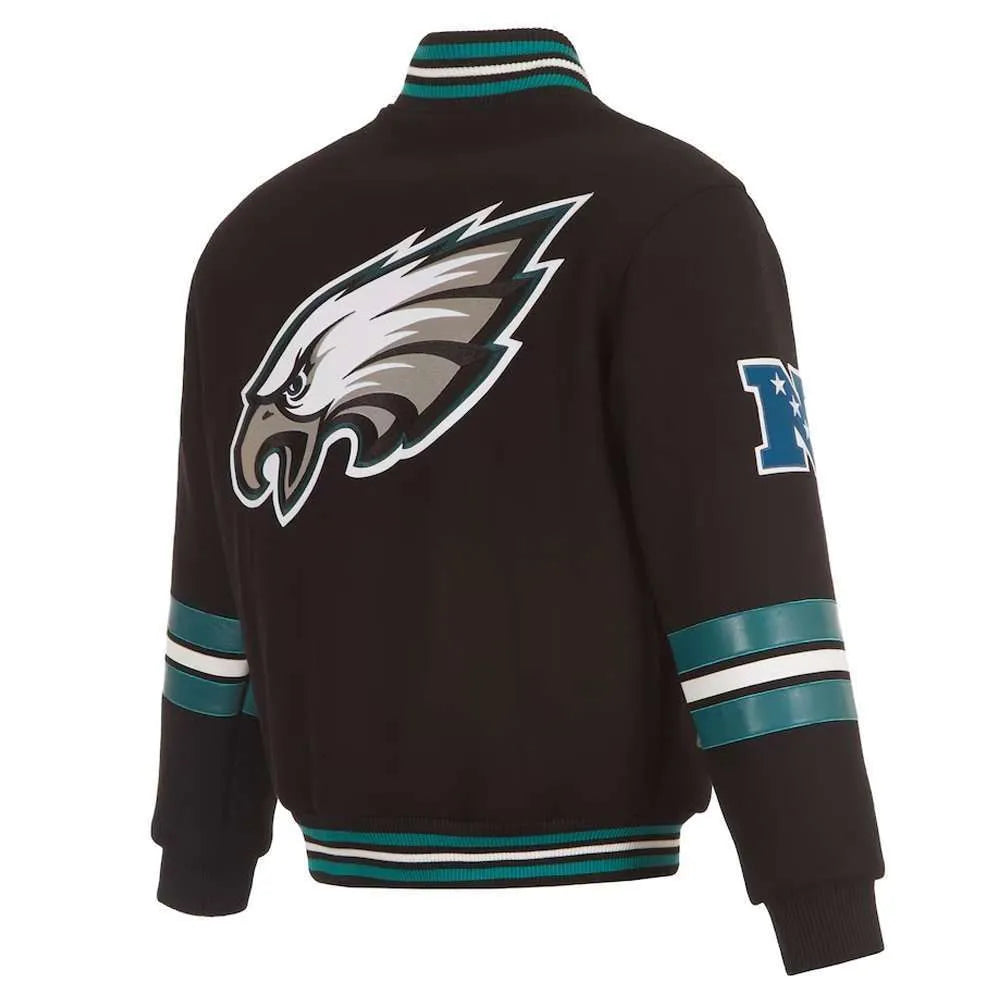 philadelphia-eagles-striped-black-varsity-jacket