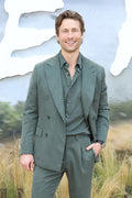 Glen Powell Green Suit