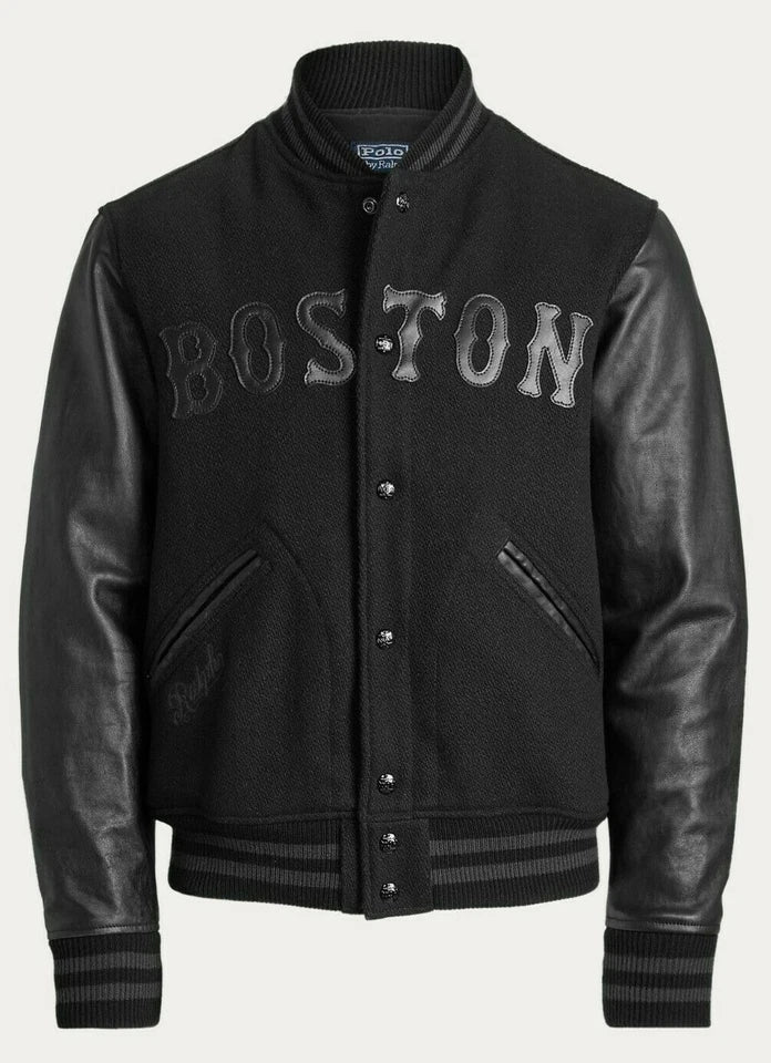 Polo Ralph Lauren Boston Red Sox MLB Black Bomber Jacket