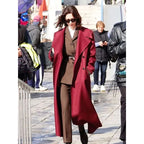 The Beauty Rebecca Hall Burgundy Trench Coat