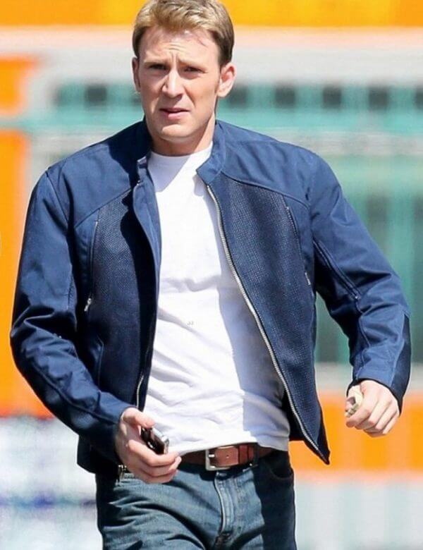 Captain America Steve Rogers Blue Cotton Jacket Zing Apparel