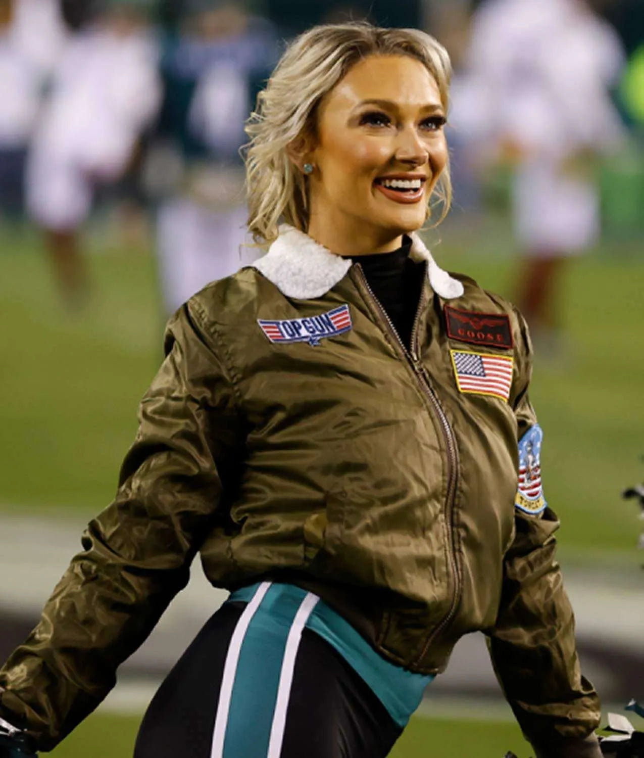 top-gun-philadelphia-eagles-cheerleaders-green-bomber-satin-jacket
