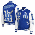 Los Angeles Dodgers Blue and White Letterman Jacket