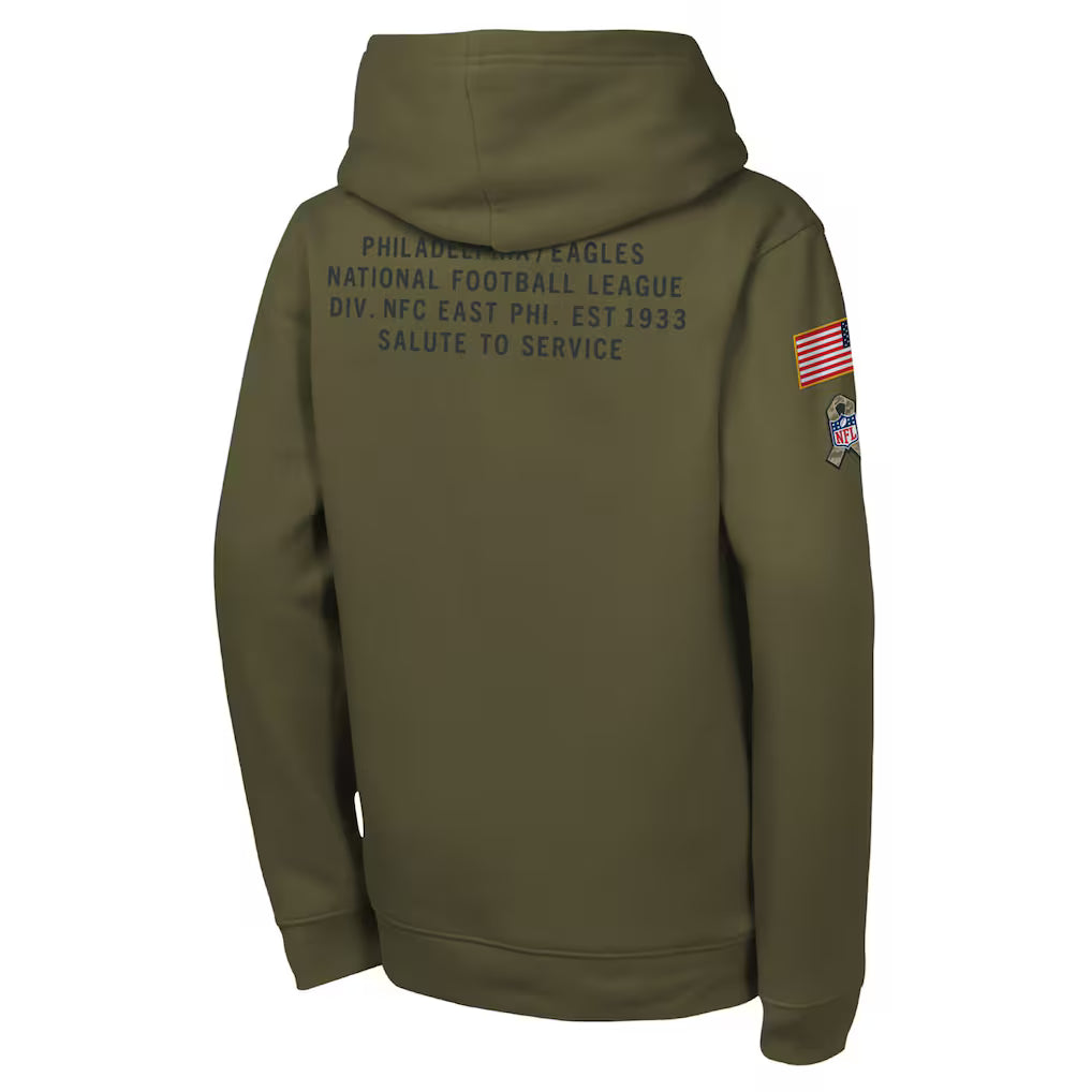 Youth Nike Olive Philadelphia Eagles 2025 Salute to Service