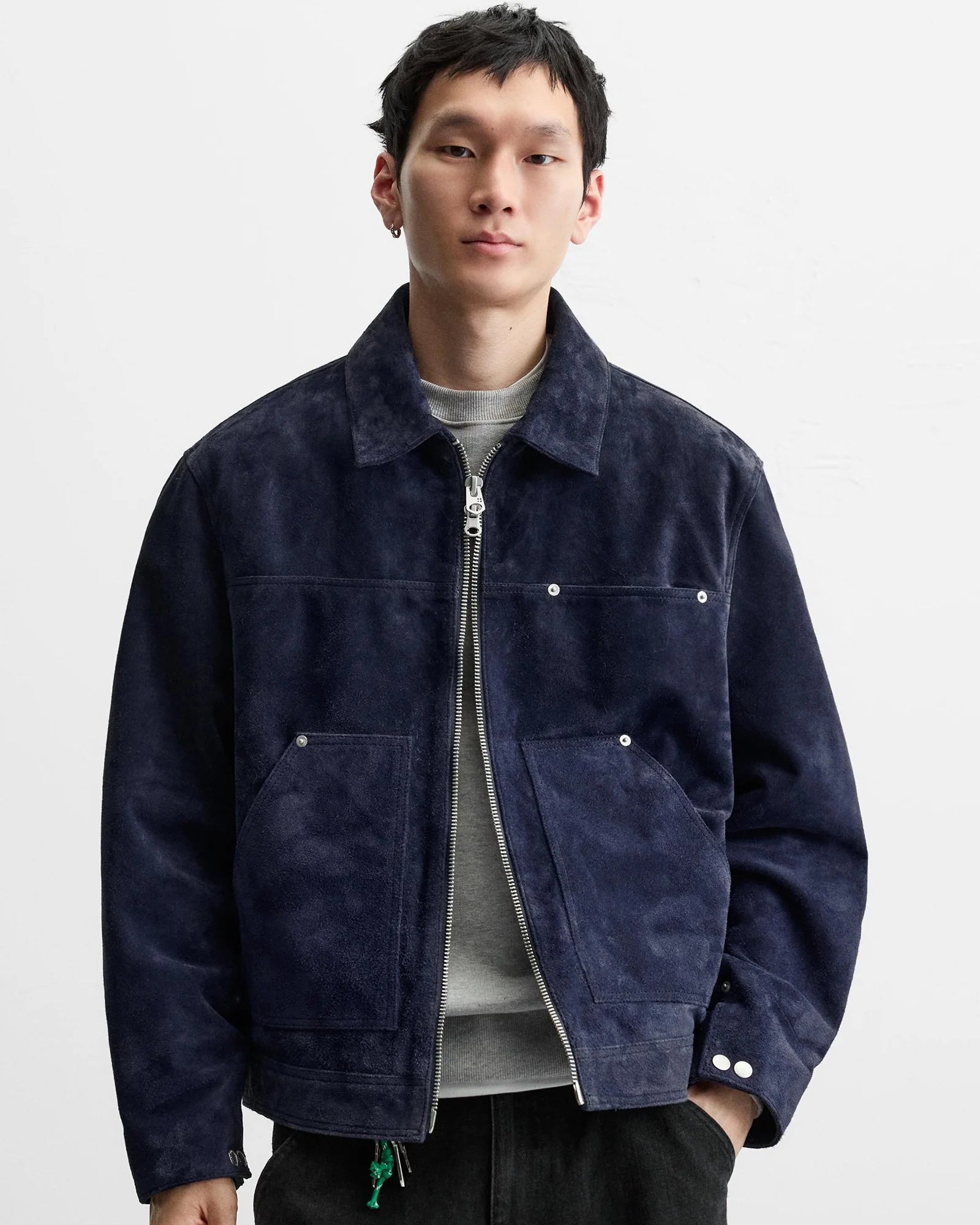 Zara Blue Suede Jacket