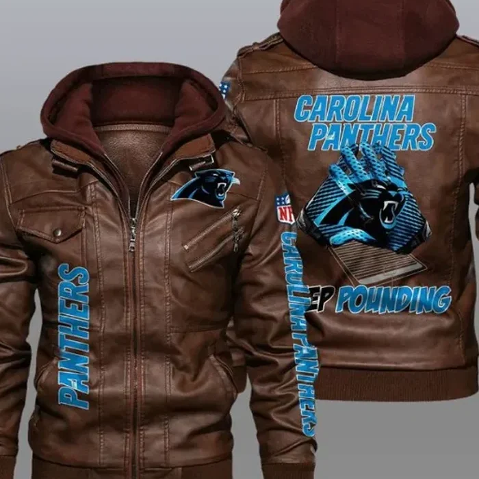 Bogdan Carolina Panthers Bomber Leather Jacket
