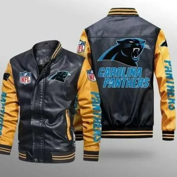 Bogdan Carolina Panthers Fan Vintage Leather Jacket