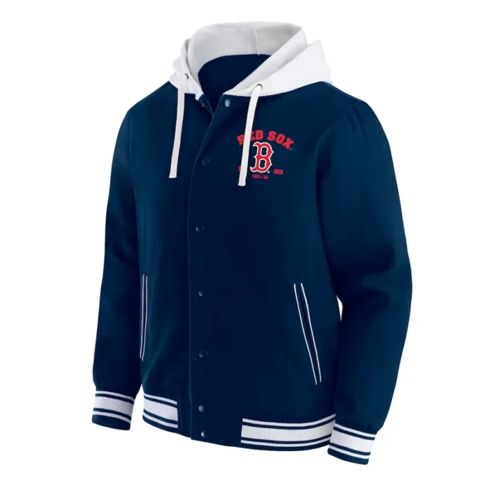 Boston Red Sox Navy Cotton Hooded Jacket