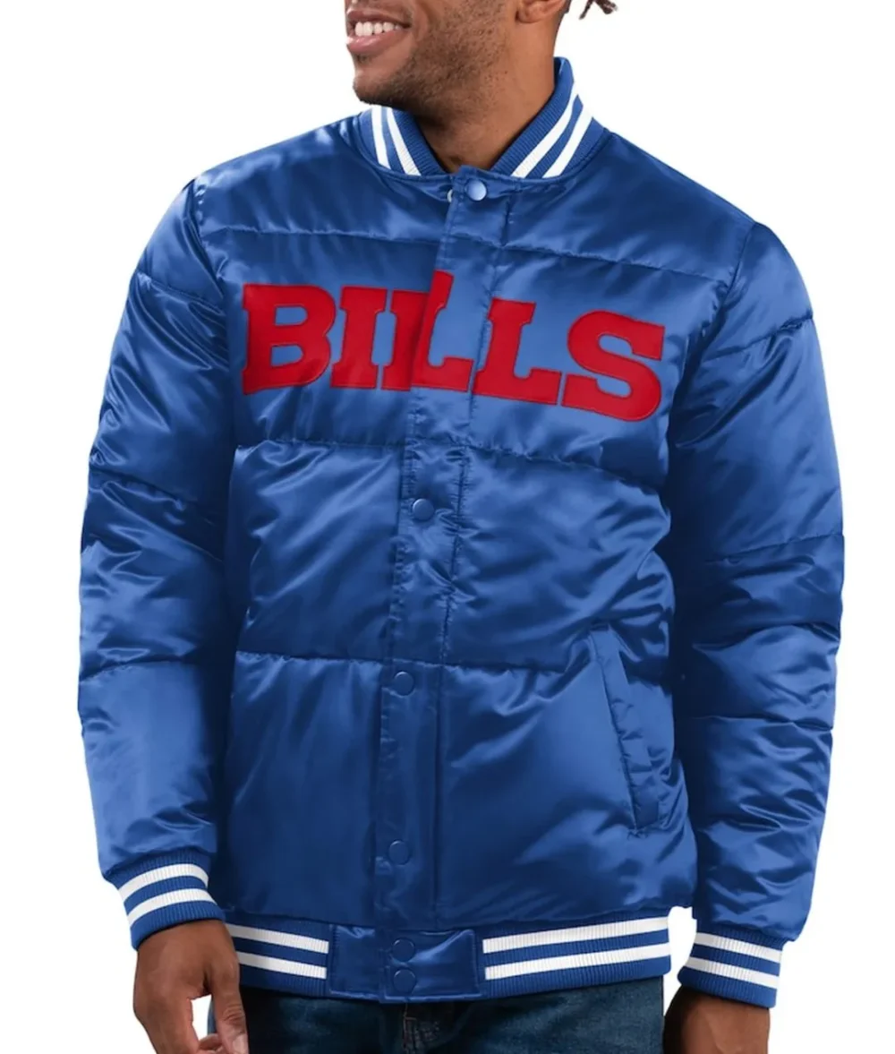 Buffalo Bills Royal Bubble Puffer Jacket