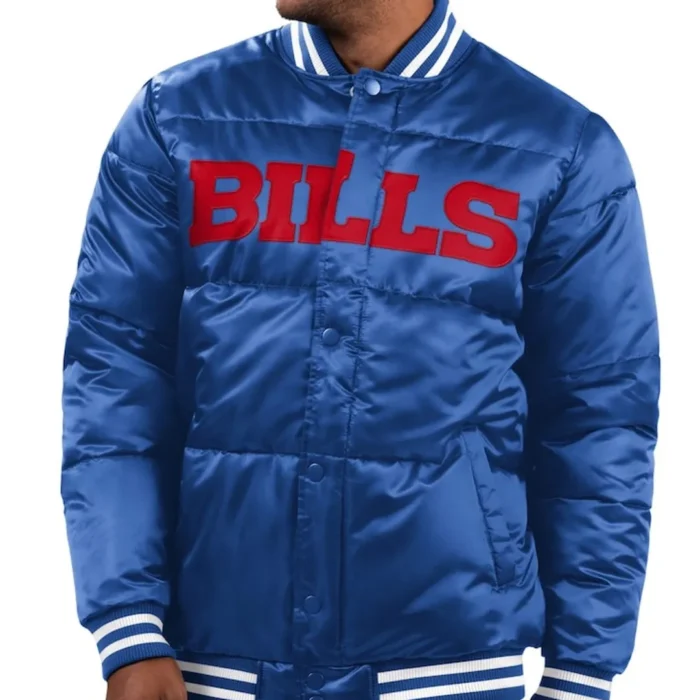 Buffalo Bills Royal Bubble Puffer Jacket