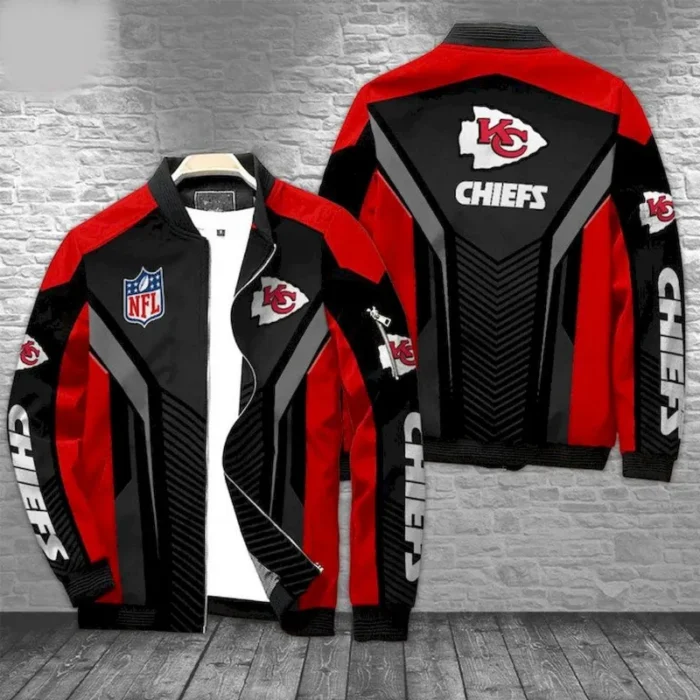 Butler Kansas City Chiefs Full-Zip Print Bomber Jacket