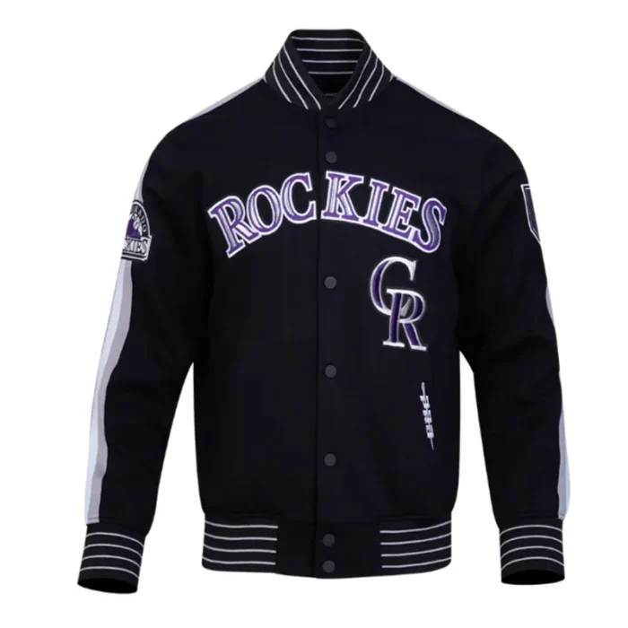 Colorado Rockies Current Logo Game Day Eggshell Black Jacket