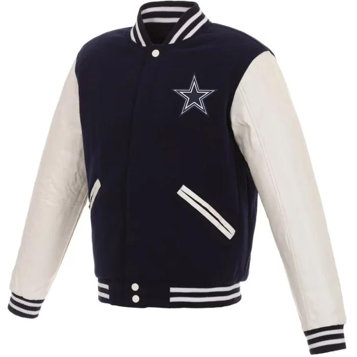 Dallas Cowboys JH Design Reversible Fleece Faux Leather Jacket