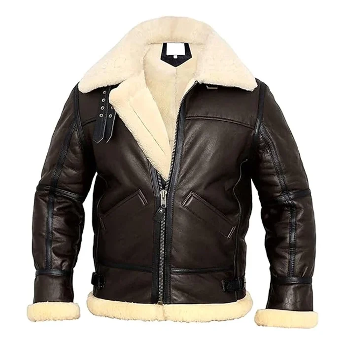 Men’s Leather B3 Bomber RAF Pilot Jacket