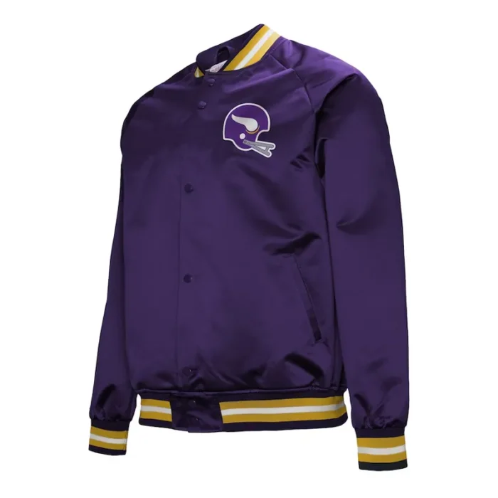 Minnesota Vikings Double Down Purple Satin Jacket