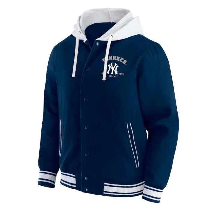 New York Yankees Navy Cotton Hooded Jacket