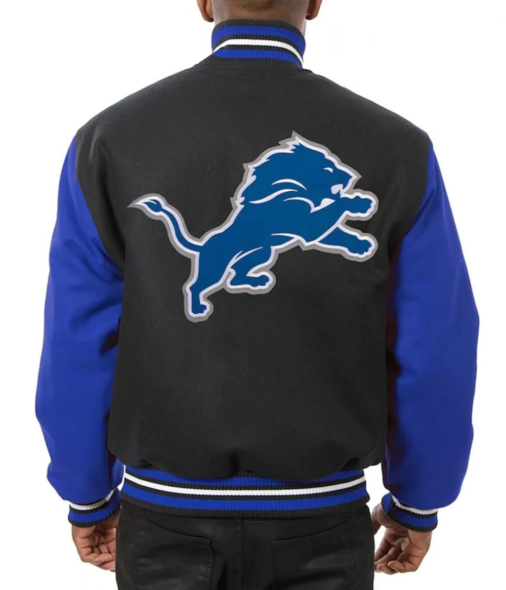 Royal Blue And Black Varsity Jacket For Sale