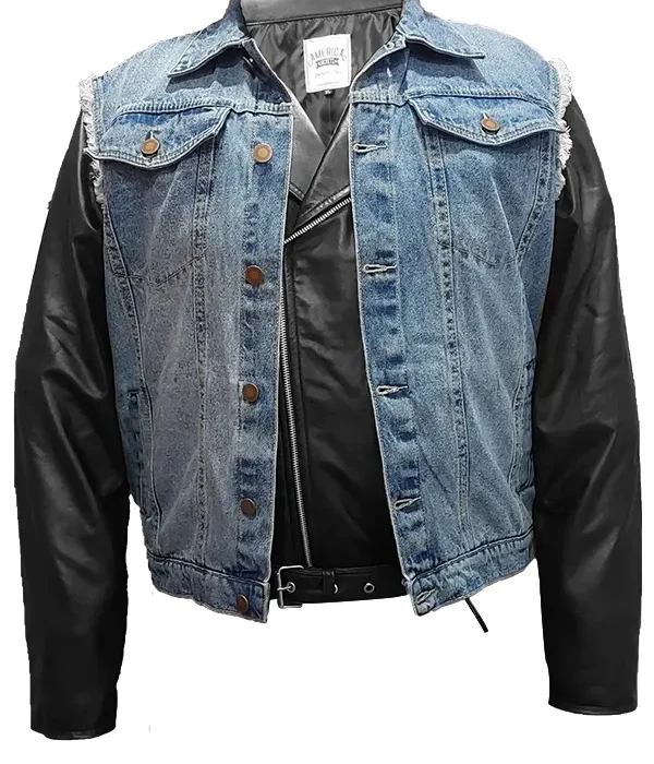WWE-Triple-H-Denim-Leather-Jacket-1