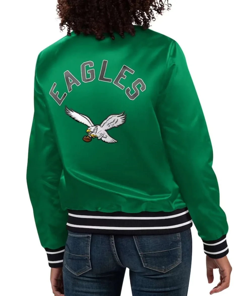 full-count-philadelphia-eagles-green-satin-jacket