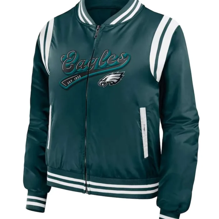 green-full-zip-philadelphia-eagles-bomber-jacket