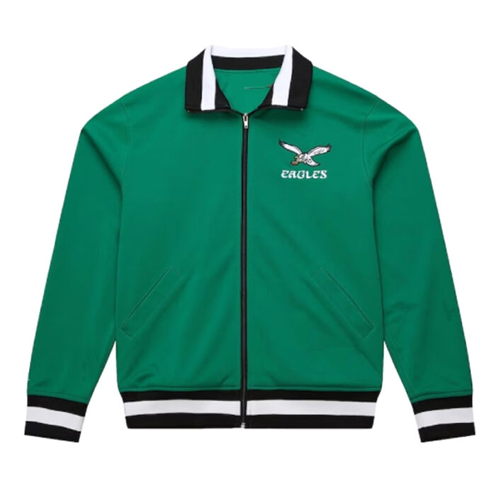 green-philadelphia-eagles-retro-full-zip-track-jacket