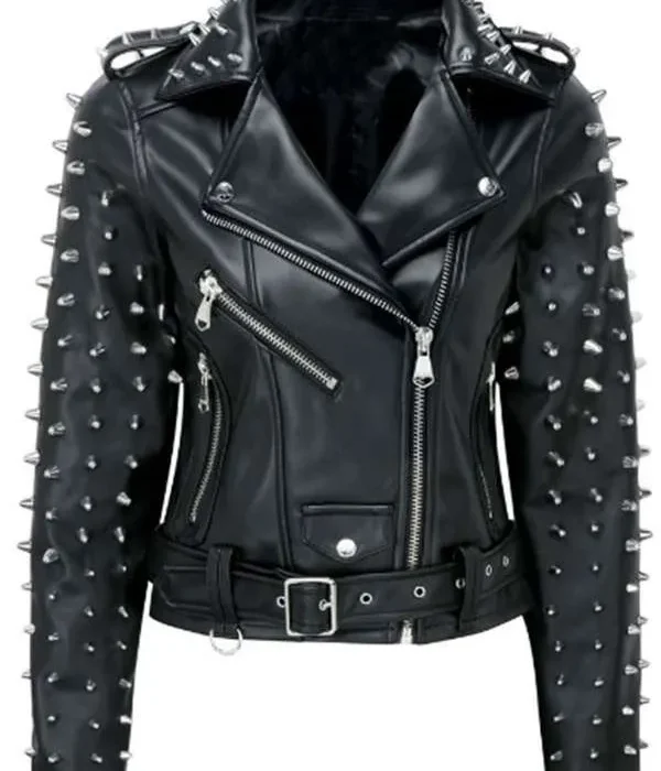 Billie-Eilish-Studded-Black-Studde-Leather-Jacket