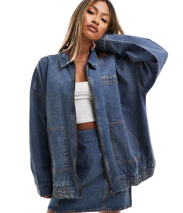 Blue Jean Bomber Jacket