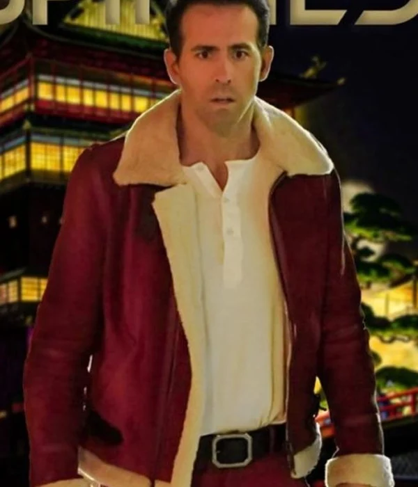 Ebeneezer-Scrooge-Movie-Spirited-2022-Ryan-Reynolds-Shearling-Jacket