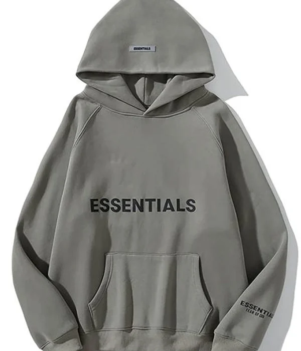 Essentials-Gray-Pullover-Hoodie