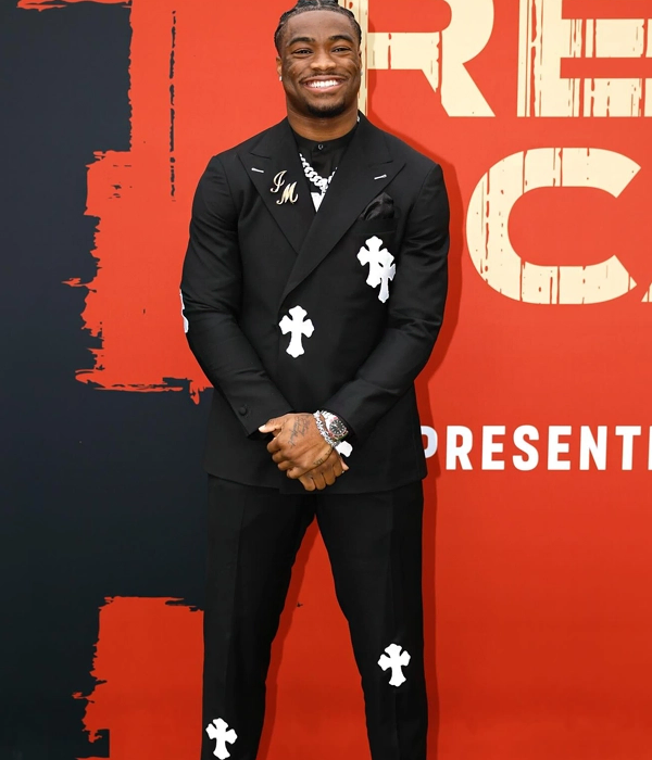 Jalen Milroe Chrome Hearts Suit